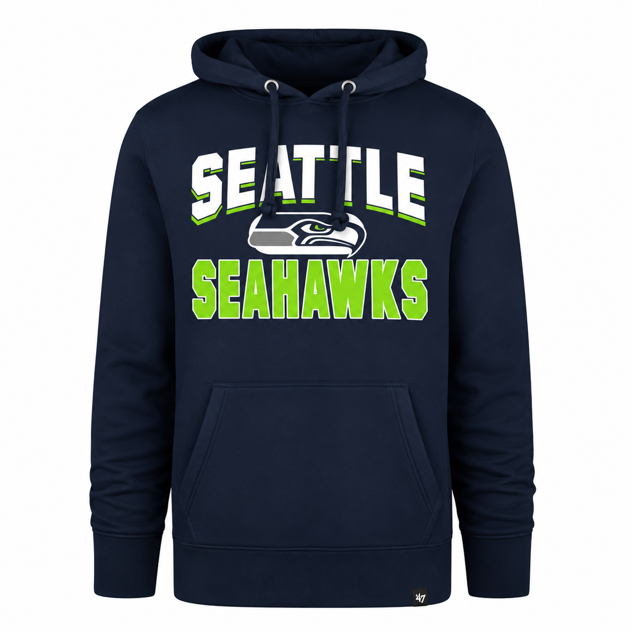 Men's Seattle Seahawks Light Navy Counter Strike Headline 47 Brand Hoodie