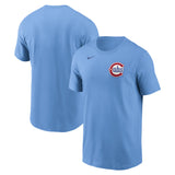 Mens Chicago Cubs Nike Valor Blue 2nd Alternate Wordmark T-Shirt - Pro Jersey Sports