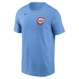 Mens Chicago Cubs Nike Valor Blue 2nd Alternate Wordmark T-Shirt - Pro Jersey Sports