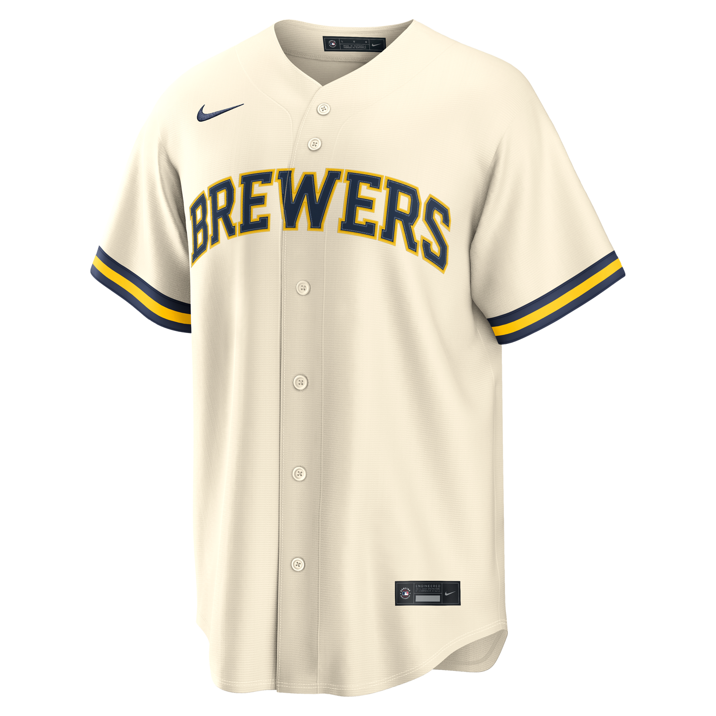 Men's Milwaukee Brewers Nike Cream Home Replica Team Jersey