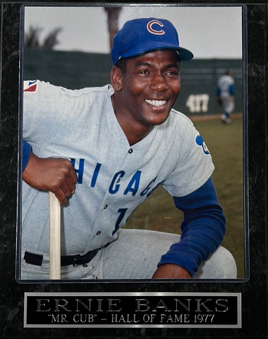 Chicago Cubs Ernie Banks "Mr. Cub" Photo Plaque
