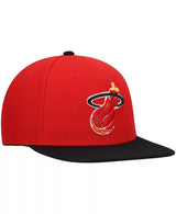 Men's Miami Heat Mitchell & Ness 2-Tone 2.0 Snapback Hat-Red/Black - Pro Jersey Sports