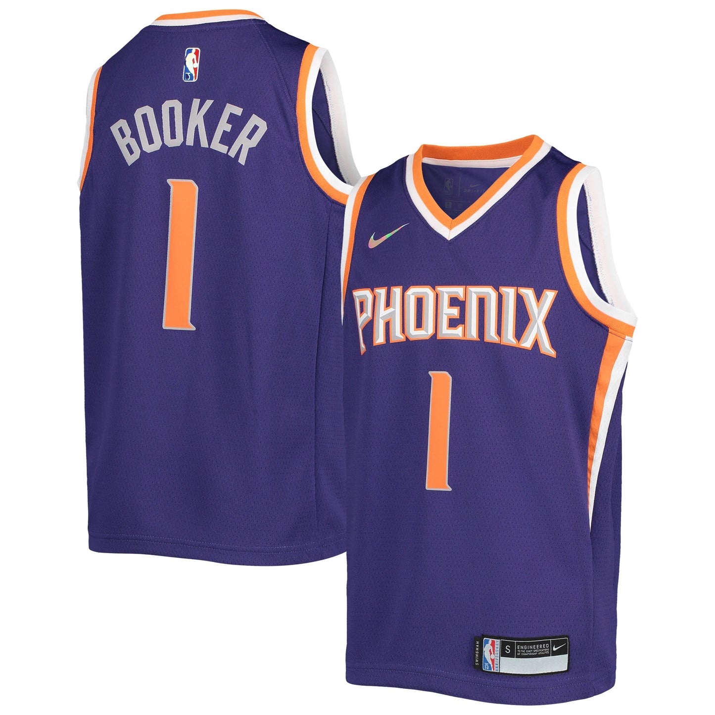 Youth Devin Booker Phoenix Suns Nike Purple Icon Edition Swingman Jersey