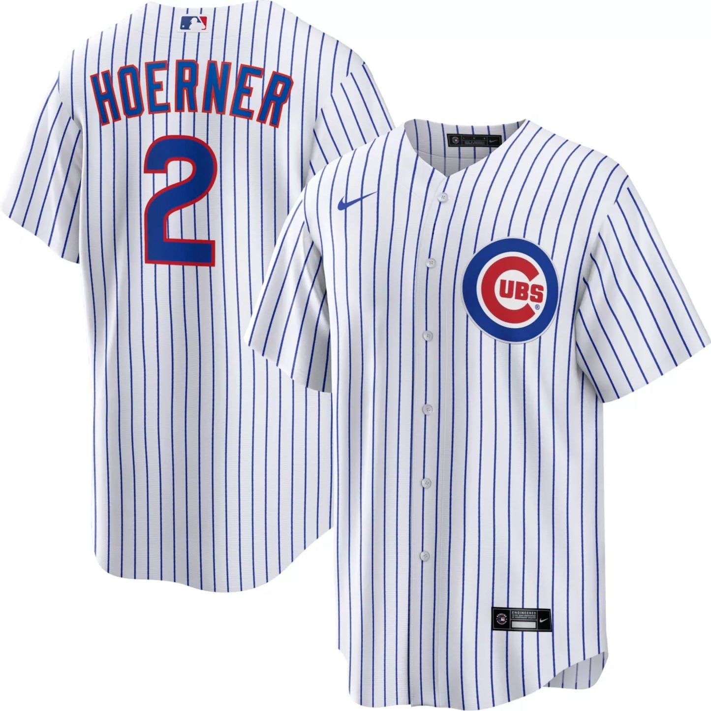 NIKE Men's Chicago Cubs Nico Hoerner Premium White Home Replica Jersey