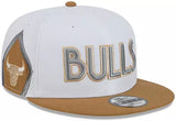 Chicago Bulls New Era 2024 City Edition White/Walnut 9FIFTY Adjustable Hat - Pro Jersey Sports
