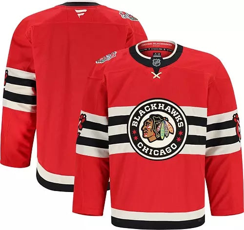 Men's Chicago Blackhawks Fanatics 2025 NHL Winter Classic AUTHENTIC PRO ON ICE Canada Blank Jersey