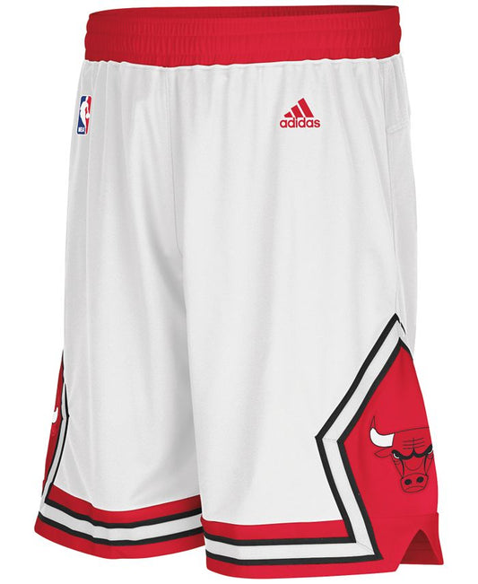 Mens Chicago Bulls White Adidas Swingman Shorts