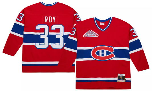 Mitchell & Ness Men's Montreal Canadiens Patrick Roy #33 1992 Red Power Play Vintage Replica Jersey