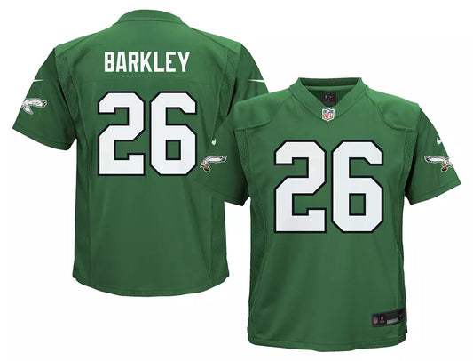 Kids Saquon Barkley Philadelphia Eagles Child Nike Kelly Green Replica Jersey - Pro Jersey Sports
