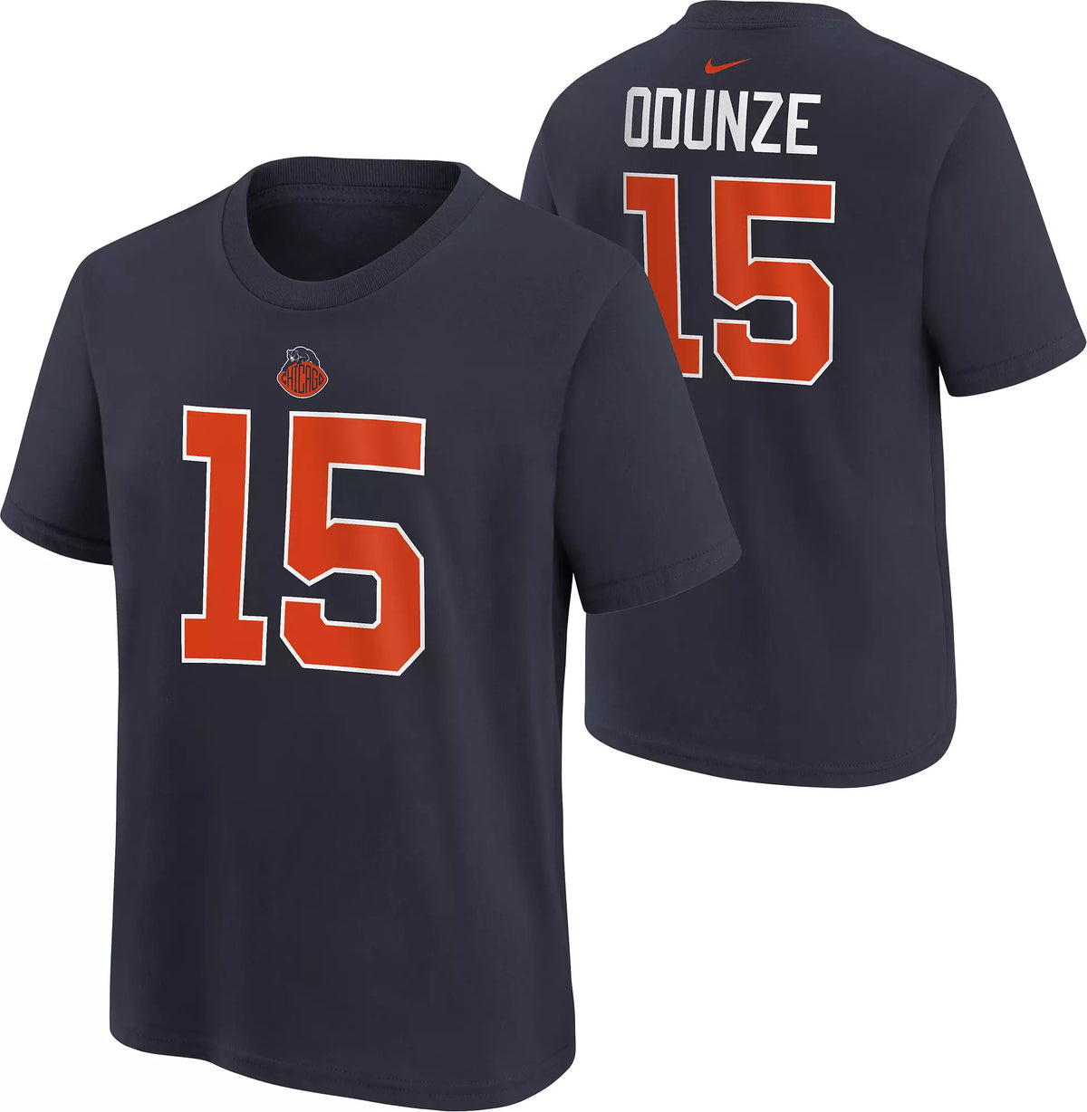 Youth Nike Rome Odunze Chicago Bears 2026 Rivalries Navy Name & Number T-Shirt