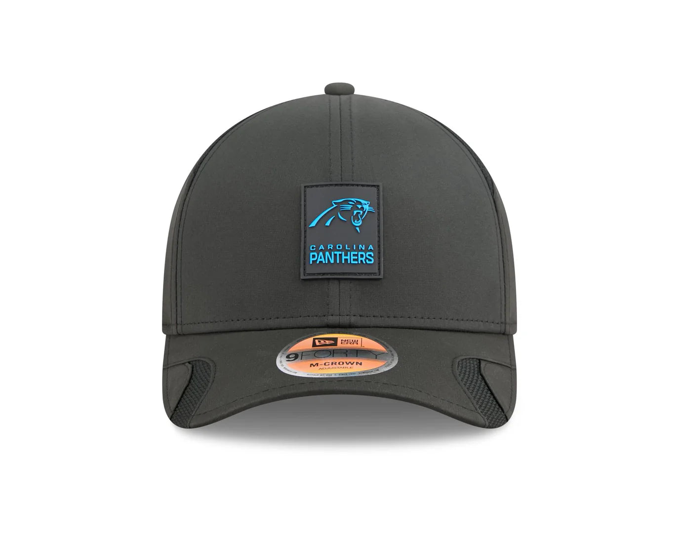 Men's Carolina Panthers New Era Black 2025 NFL Sideline Heat 9FORTY M-Crown Adjustable Hat - Pro Jersey Sports