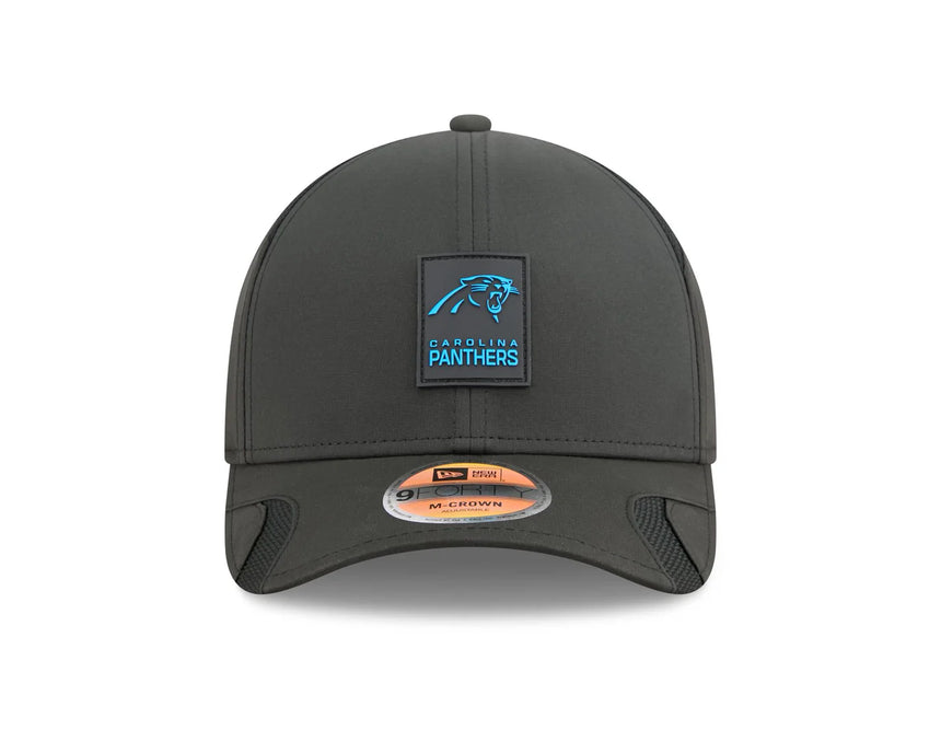 Men's Carolina Panthers New Era Black 2025 NFL Sideline Heat 9FORTY M-Crown Adjustable Hat - Pro Jersey Sports