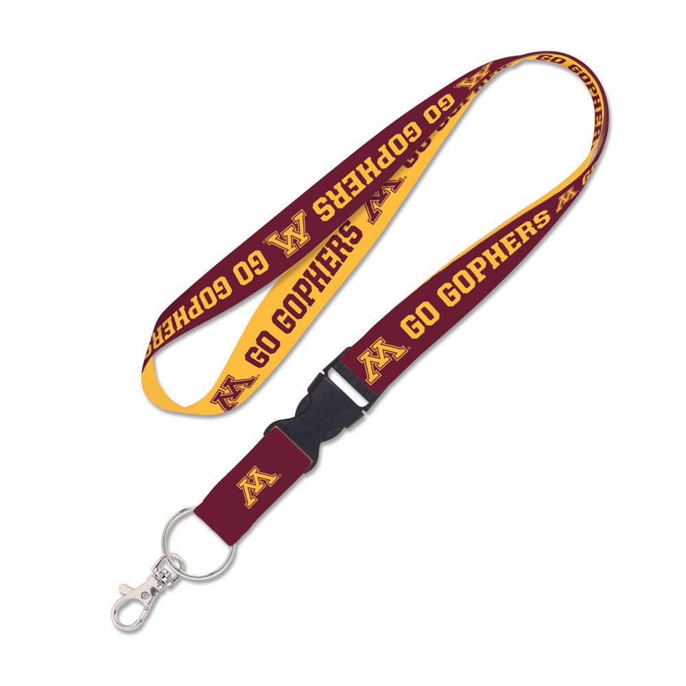 Minnesota Golden Gophers "Go Gophers" Double Sided Lanyard With Detachable Buckle By Wincraft