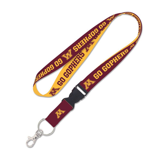 Minnesota Golden Gophers "Go Gophers" Double Sided Lanyard With Detachable Buckle By Wincraft