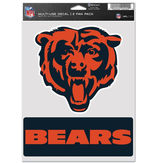 Chicago Bears 2-Pack Multi Use Decal By Wincraft