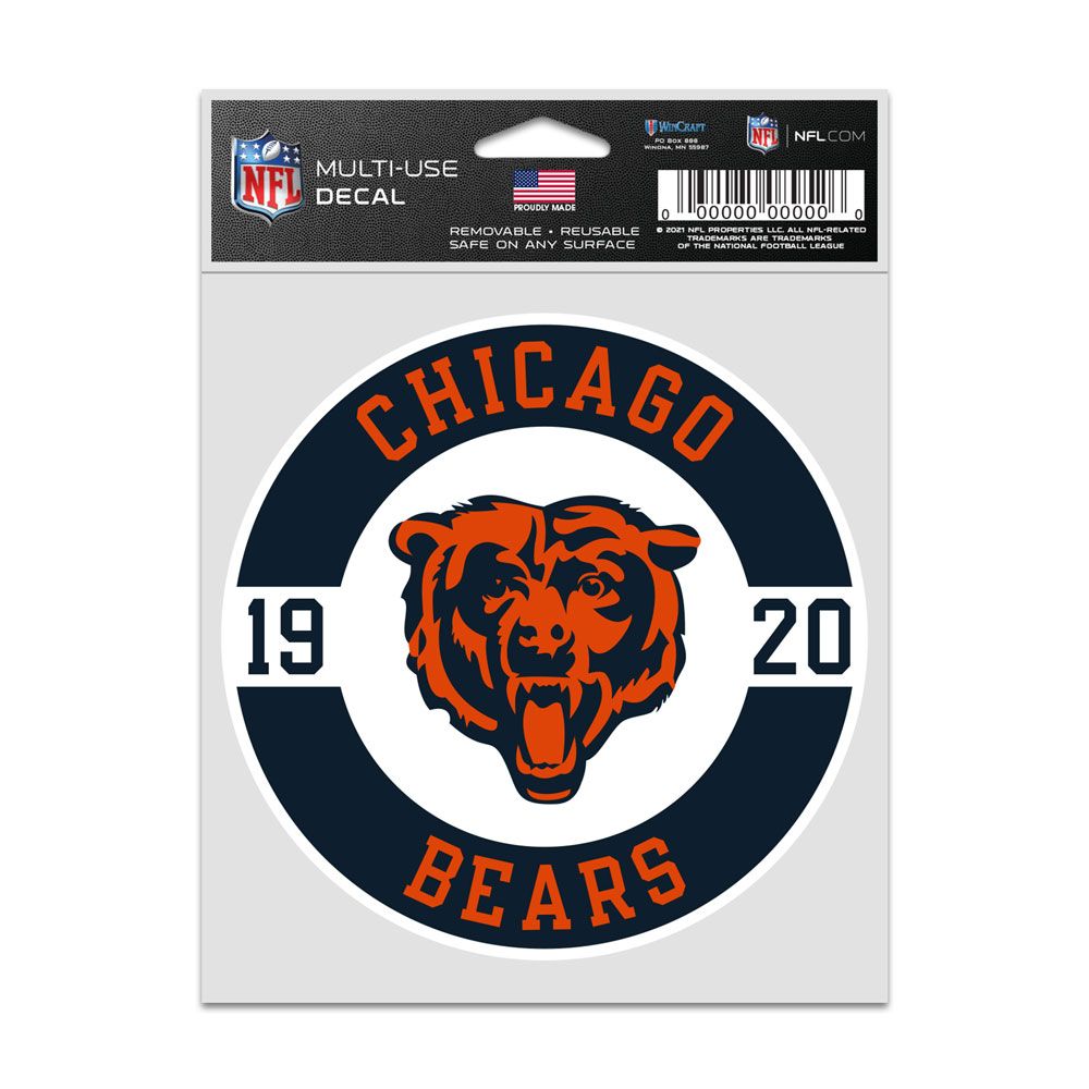 Chicago Bears 3.75X5 Circle Multi Use Decal By Wincraft