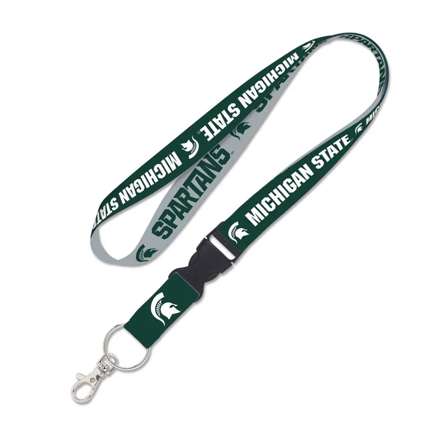 Michigan State Spartans Double Sided Lanyard With Detachable Buckle By Wincraft - Pro Jersey Sports