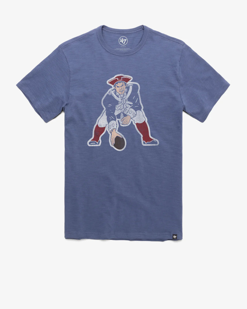 Men's New England Patriots '47 Brand Bleacher Blue Grit Vintage Scrum T-Shirt - Pro Jersey Sports