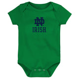 NCAA Notre Dame Fighting Irish Newborn 3 Pack Creeper Set - Pro Jersey Sports