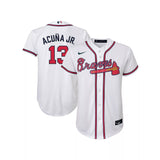 NIKE Youth Ronald Acuna Jr. Atlanta Braves White Home Replica Jersey - Pro Jersey Sports