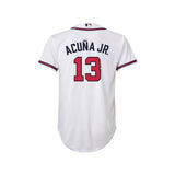 NIKE Youth Ronald Acuna Jr. Atlanta Braves White Home Replica Jersey - Pro Jersey Sports