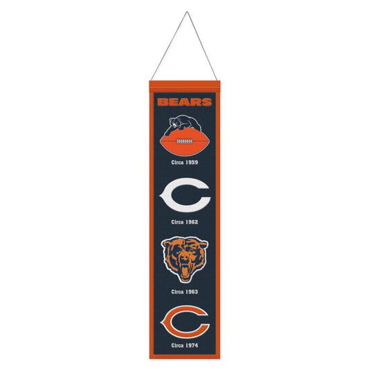 Chicago Bears 8X32 Wool Banner