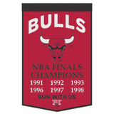 Chicago Bulls 24X38 Wool Dynasty Banner - Pro Jersey Sports
