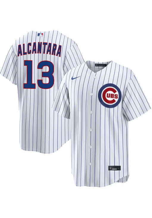 NIKE Men's Kevin Alcantara Chicago Cubs Premium Twill White Home Replica Jersey With Premium Twill Lettering