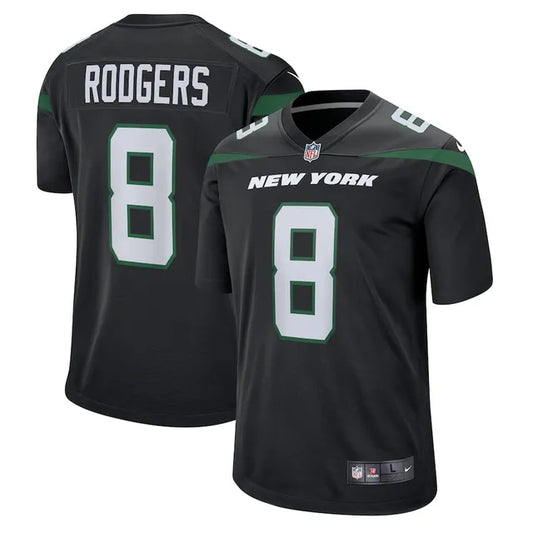 Youth Aaron Rodgers New York Jets Nike Alternate Black Game Replica Jersey