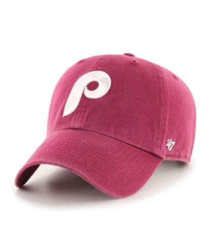 Men's Philadelphia Phillies Maroon Clean Up Adjustable Hat By '47 Brand