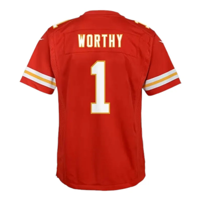 Youth Kansas City Chiefs Xavier Worthy Nike Red Game Jersey