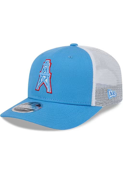 Houston Oilers New Era Sky Blue 9SEVENTY Trucker Adjustable Hat