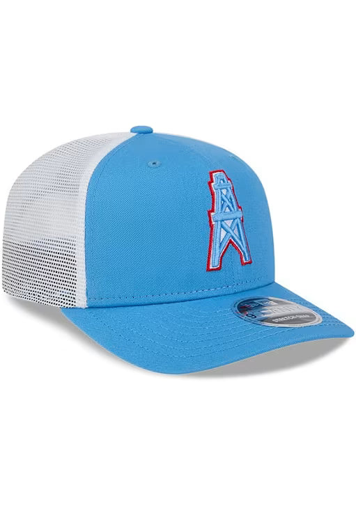 Houston Oilers New Era Sky Blue 9SEVENTY Trucker Adjustable Hat