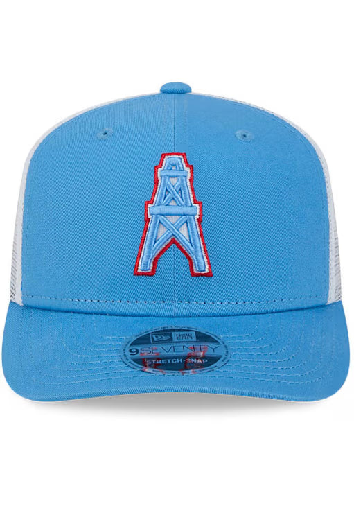 Houston Oilers New Era Sky Blue 9SEVENTY Trucker Adjustable Hat