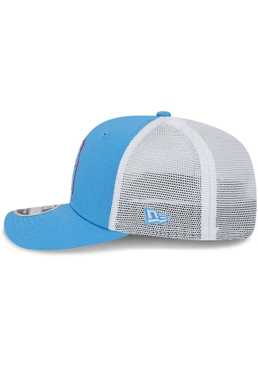 Houston Oilers New Era Sky Blue 9SEVENTY Trucker Adjustable Hat