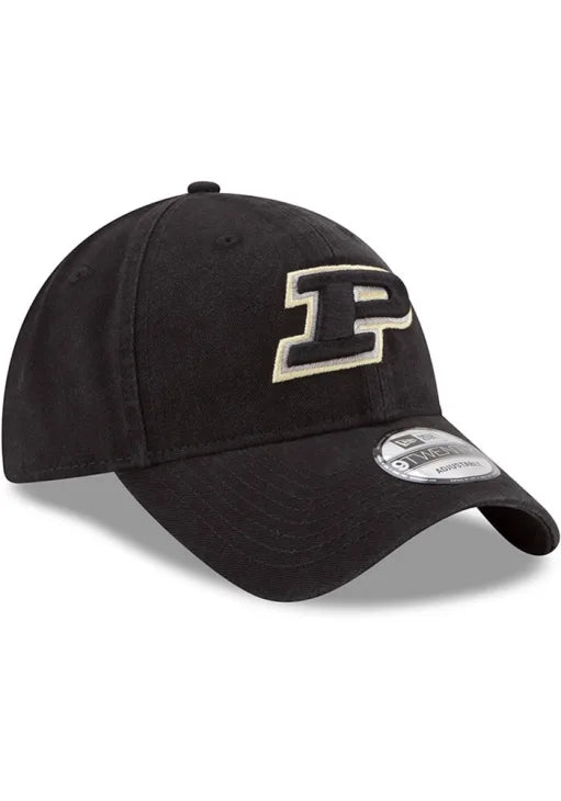 Purdue Boilermakers Core Classic Black 9TWENTY Adjustable Hat By New Era - Pro Jersey Sports