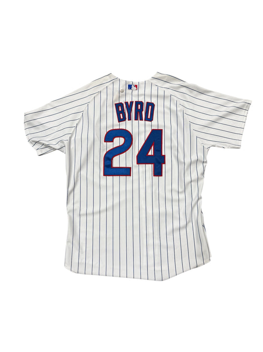 Mens Majestic Chicago Cubs Marlon Byrd Home White Authentic Jersey