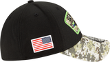 Men's Seattle Seahawks New Era Black 2021 Salute to Service 39THIRTY Flex Hat - Pro Jersey Sports