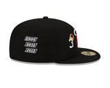 Men's New Era Black Miami Heat 3x World Champions Count the Rings 59FIFTY Fitted Hat - Pro Jersey Sports