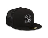 Chicago White Sox New Era Black 2023 Batting Practice Trucker 59FIFTY Fitted Hat - Pro Jersey Sports