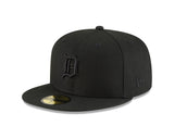 Men's Detroit Tigers New Era Tonal Black On Black 59FIFTY Fitted Hat - Pro Jersey Sports