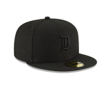 Men's Detroit Tigers New Era Tonal Black On Black 59FIFTY Fitted Hat - Pro Jersey Sports