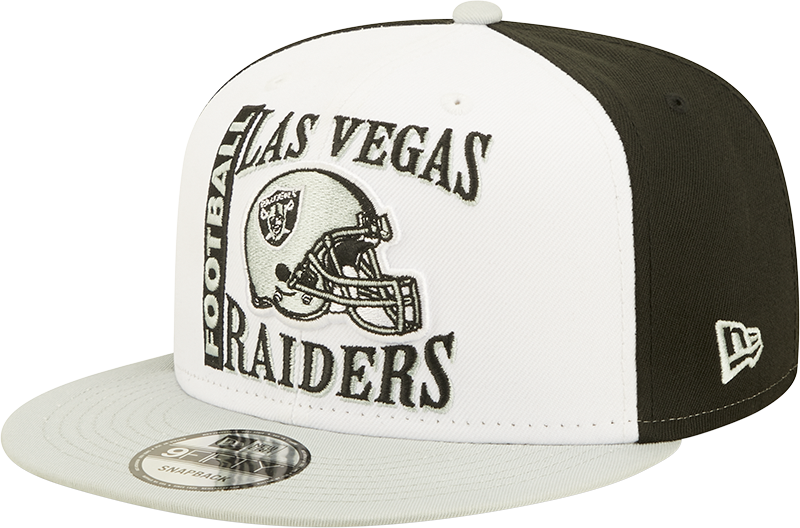 Las Vegas Raiders Raiders Historic Logo Retro Sport 3 Tone New Era 9FIFTY Snapback Hat