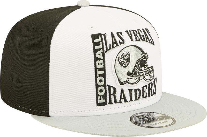 Las Vegas Raiders Raiders Historic Logo Retro Sport 3 Tone New Era 9FIFTY Snapback Hat