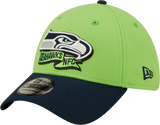 Men's Seattle Seahawks New Era Action Green/Navy 2022 Sideline 39THIRTY Flex Hat - Pro Jersey Sports
