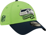 Men's Seattle Seahawks New Era Action Green/Navy 2022 Sideline 39THIRTY Flex Hat - Pro Jersey Sports