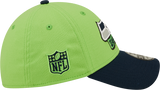 Men's Seattle Seahawks New Era Action Green/Navy 2022 Sideline 39THIRTY Flex Hat - Pro Jersey Sports