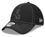 Chicago White Sox Black Team 39THIRTY Pop Neo Flex Fit Hat By New Era - Pro Jersey Sports