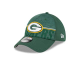 Men's Green Bay Packers New Era NFL 2023 Training Camp Green Primary Logo 39THIRTY Flex Fit Hat - Pro Jersey Sports