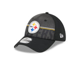 Men's Pittsburgh Steelers New Era NFL 2023 Training Camp Black Primary Logo 39THIRTY Flex Fit Hat - Pro Jersey Sports